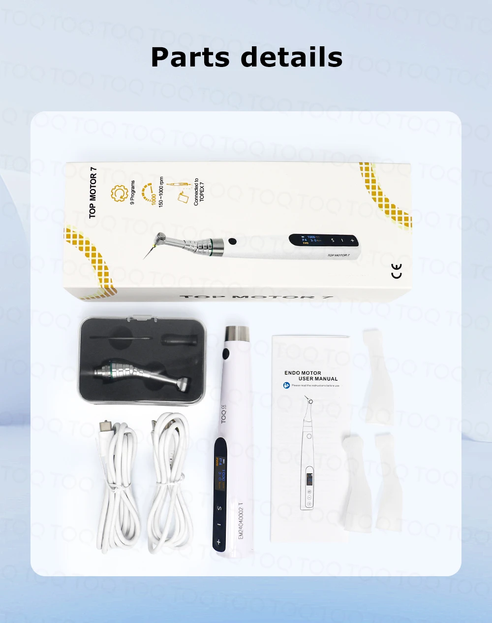 New Endo Motor 16:1 Dental Reduction Equipment Wireless Root Canal Motor with reciprocation mode Instrument Dentist Tips