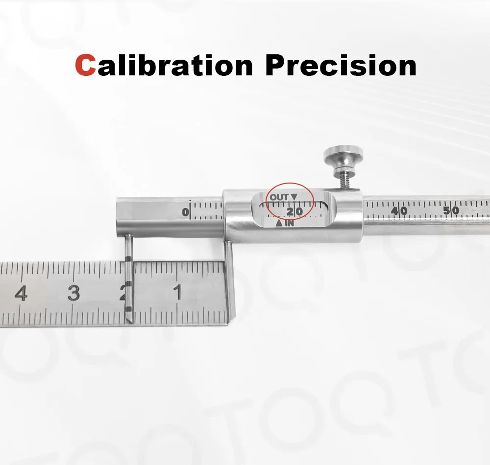 TOQ Dental Orthodontic Sliding Caliper Implant Measuring Gauge Ruler Double Scale Round 0-80mm Dentistry Instrument Products