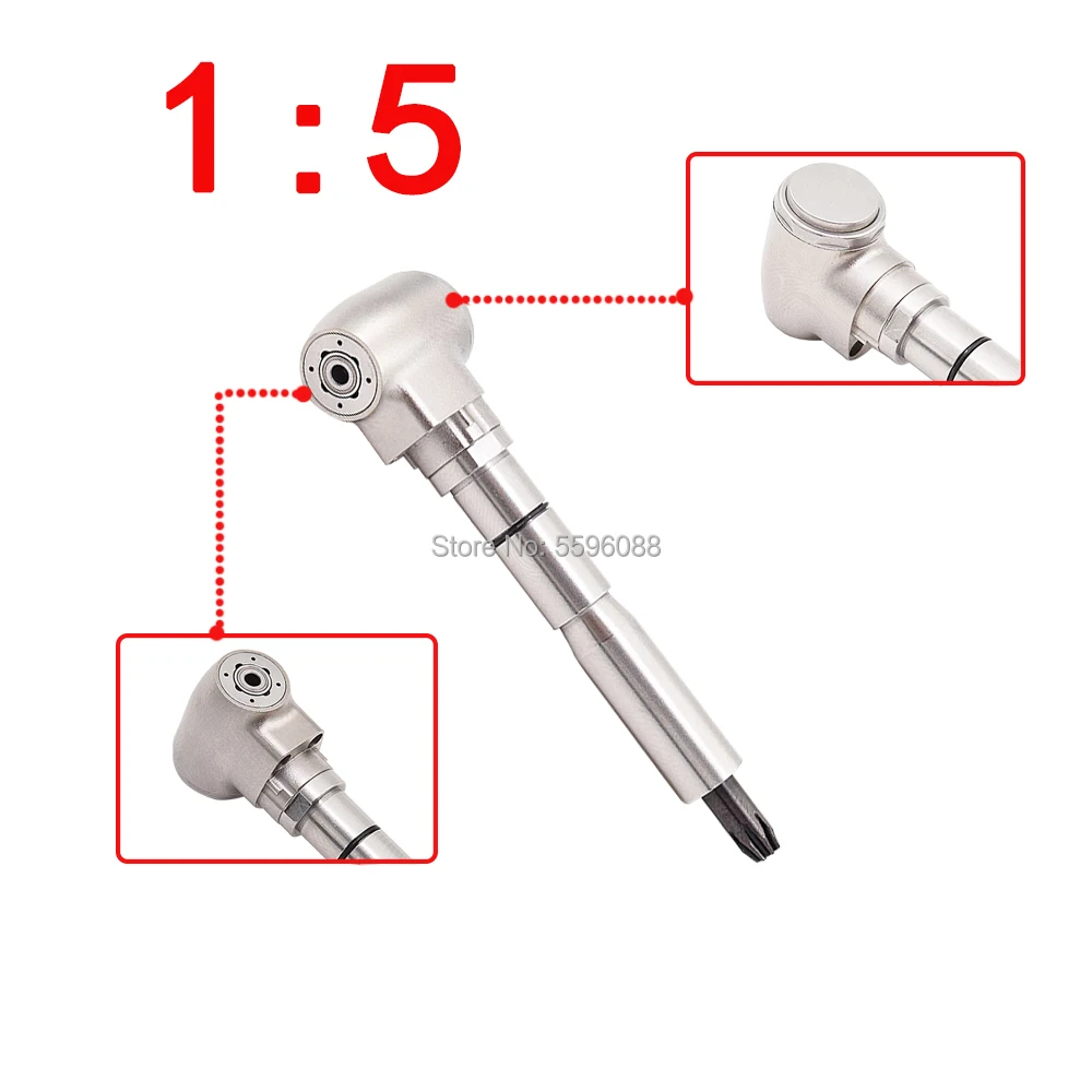 Cartridge/Rotor Fit ContraDental 1:5 Increasing Red Ring Contra AngleLow Speed Water Spray Handpiece For E-TYPE Motor Max X95
