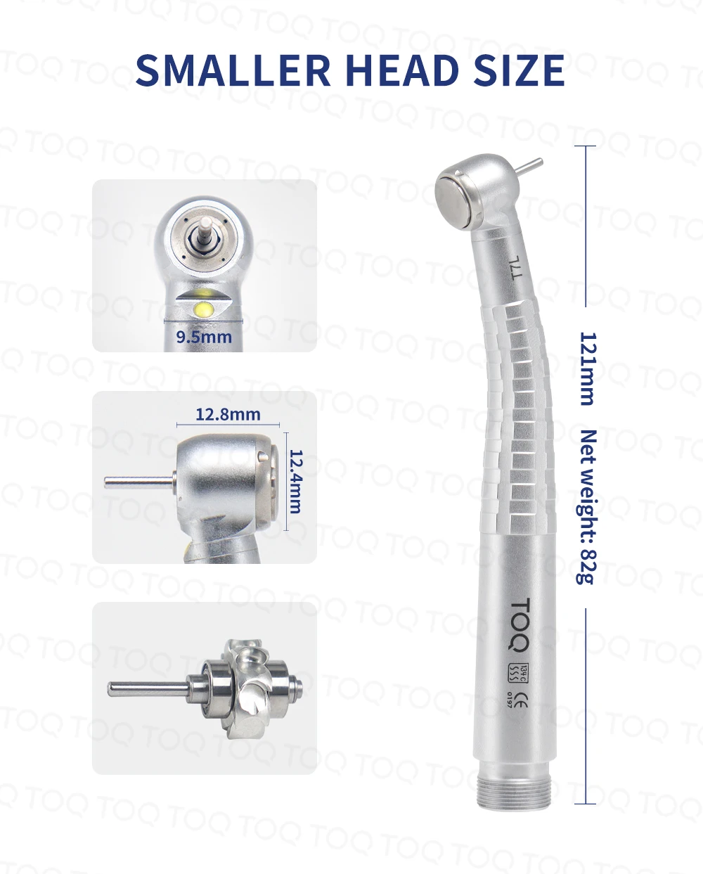High Speed Handpiece TOQ Dental LED Free Retraction 4 Water Spray Air Turbine 2/4 Holes Head Dentistry Instrument
