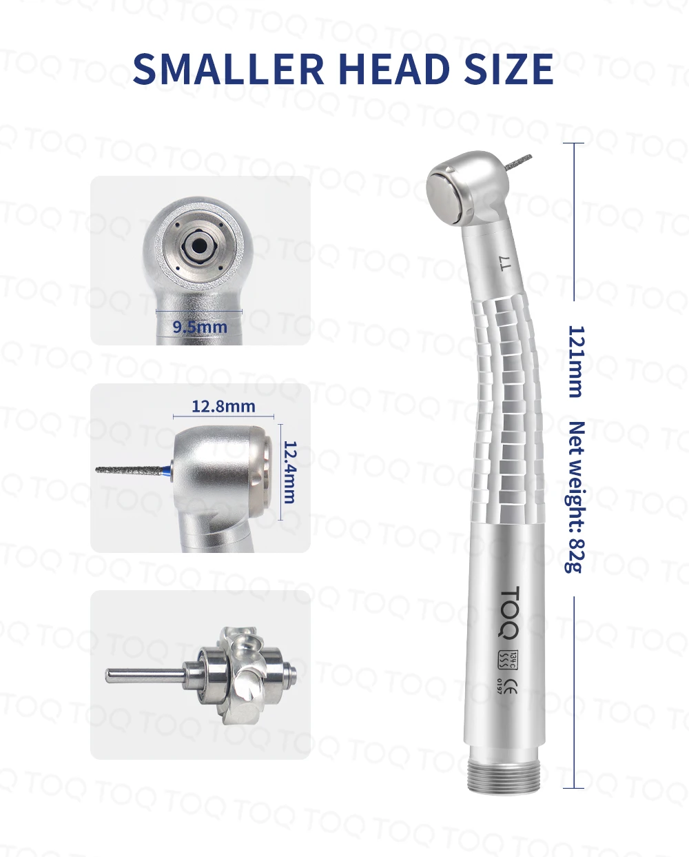 High Speed Handpiece TOQ Dental LED Free Retraction 4 Water Spray Air Turbine 2/4 Holes Head Dentistry Instrument