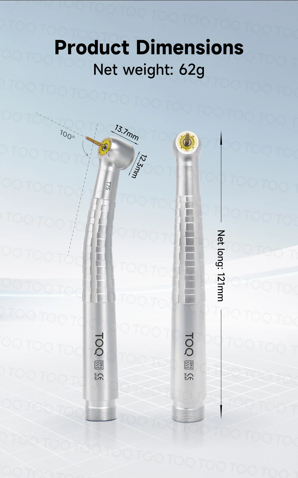 High Speed Handpiece TOQ Dental LED Free Retraction 4 Water Spray Air Turbine 2/4 Holes Head Dentistry Instrument