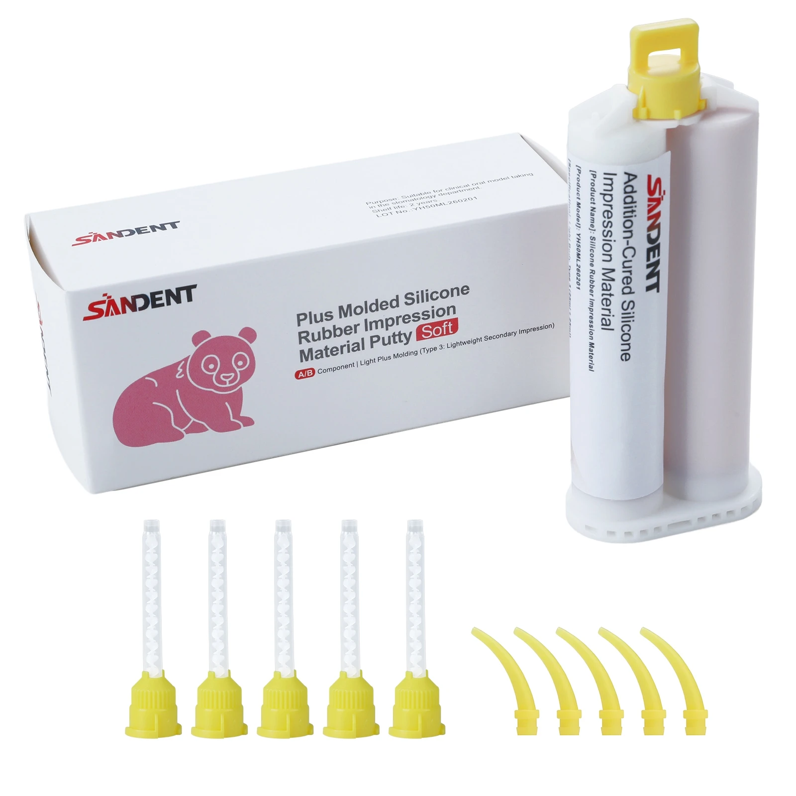 SANDENT Dental Impression Material 50ml Silicone Impression Material Lightweight Silicone Elastomer Dentist
