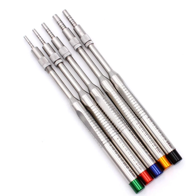 5Pcs Dental Implant Osteotome Instrument Sinus Lift Bended Extruder Concave Tips Stainless Steel Dentistry Tooth Extraction Tool