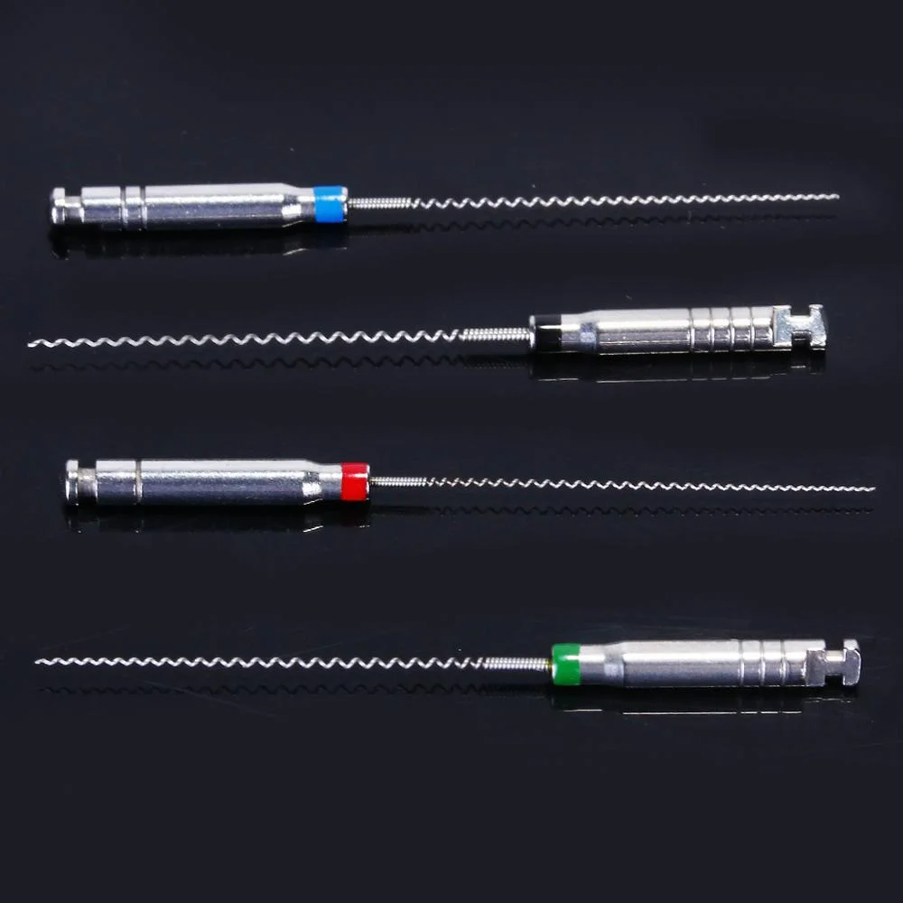 JUMTOP 4Pcs/Box Dental Rotary Paste Carriers Spiral Filler Lentulo Assorted Engine Filling Paste 21/25mm 25-40#