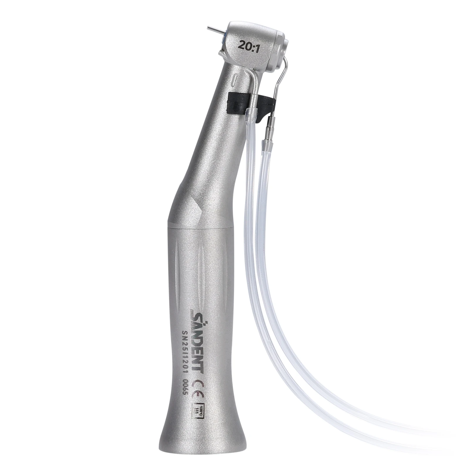 SANDENT 20:1 Dental Implant Contra Angle Handpiece Push Button Chuck External Spray E-Type Motor Compatible