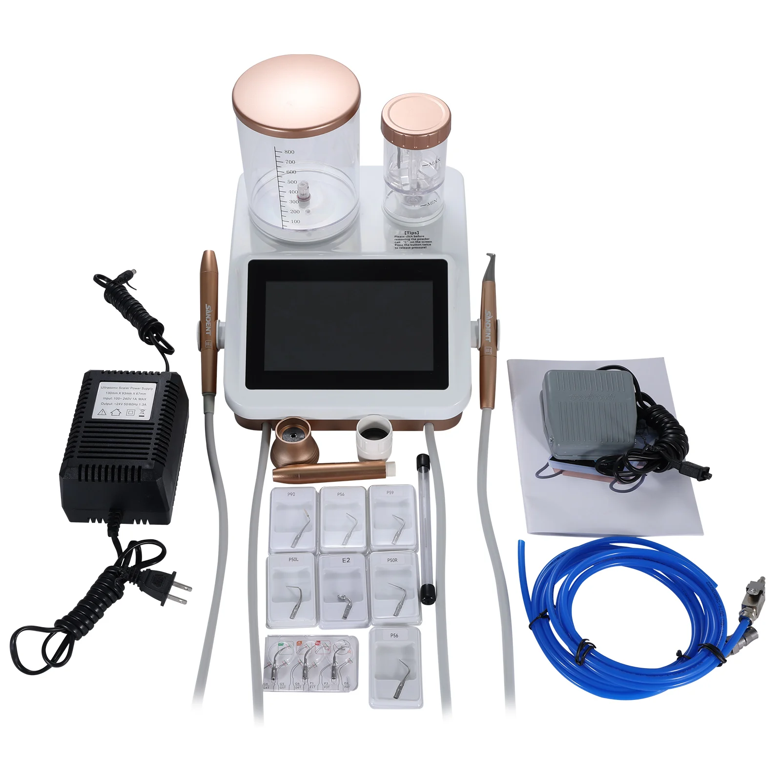 Dental Ultrasonic Scaler Air Polisher 2 in1 Periodontic Surgery Therapy System Woodpecker Style Scaler & Air Polisher Sandblast