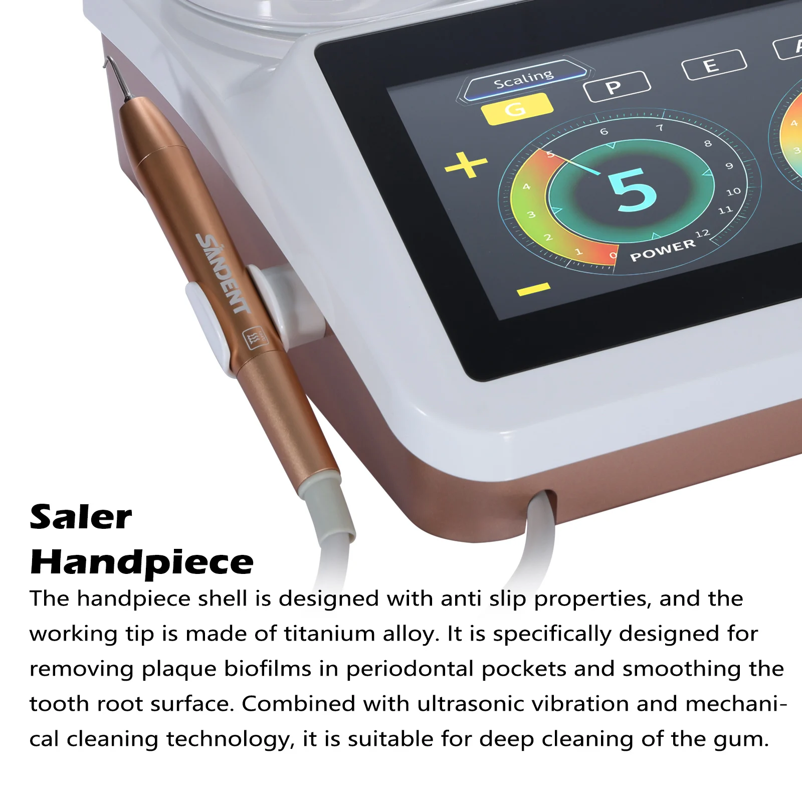 Dental Ultrasonic Scaler Air Polisher 2 in1 Periodontic Surgery Therapy System Woodpecker Style Scaler & Air Polisher Sandblast