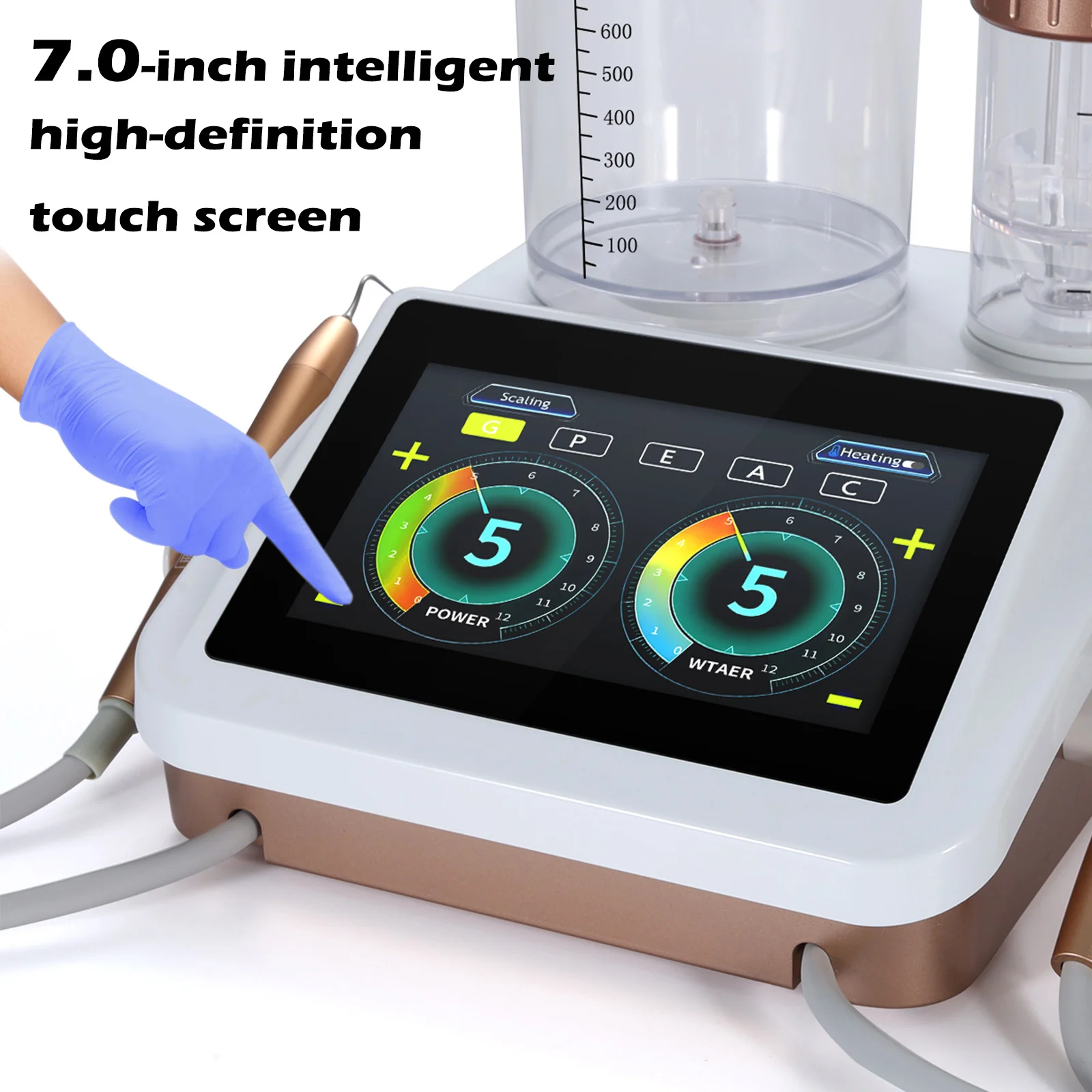 Dental Ultrasonic Scaler Air Polisher 2 in1 Periodontic Surgery Therapy System Woodpecker Style Scaler & Air Polisher Sandblast