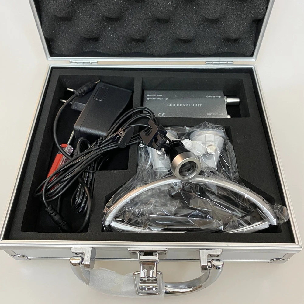3.5X Dental Loupes Binocular Magnifier Surgical Medical Operation Head Lamp LED Headlight Surgical Loupes