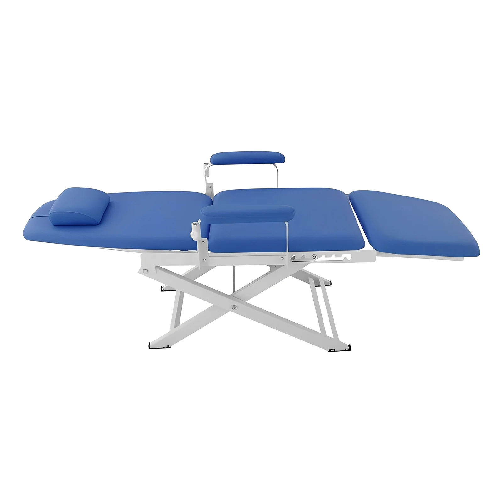 Portable Dental Chair Mobile Simple Folding Chair + LED Light +Tray Water Proof Adjustable Height & Angle