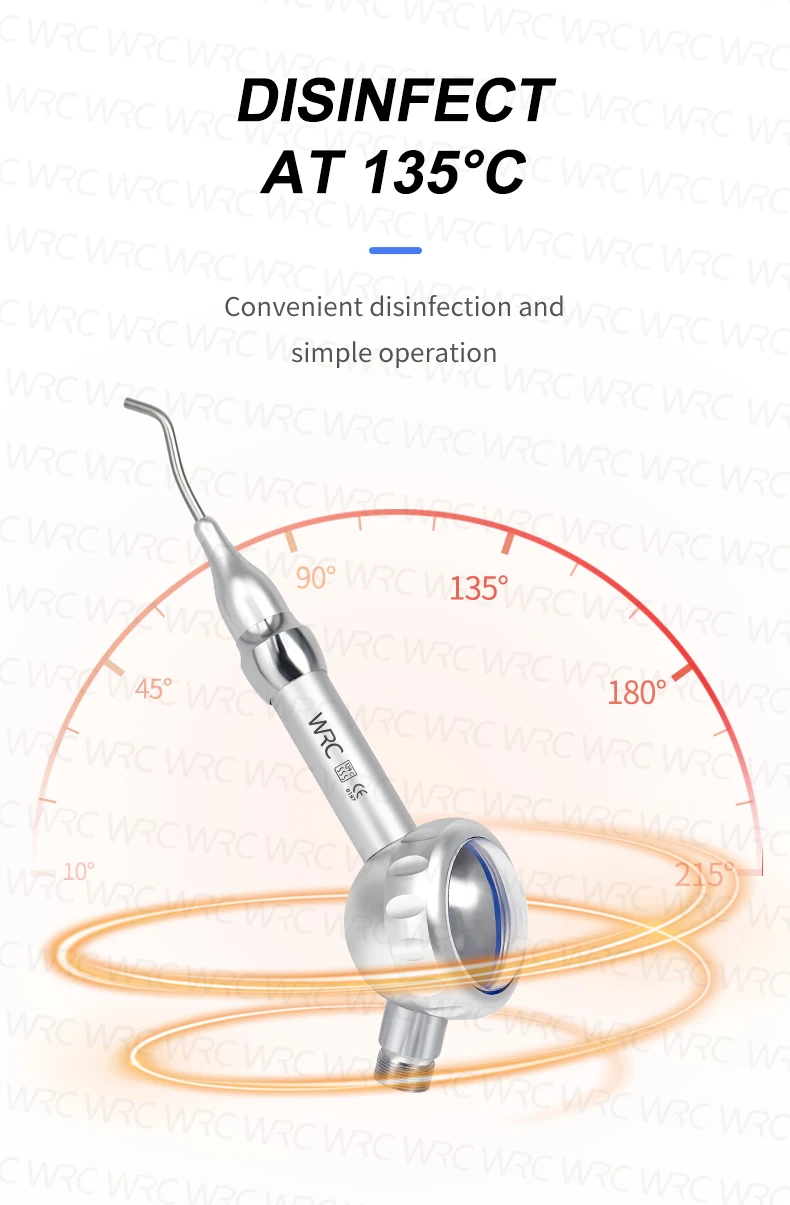 Professional Dental Air Polisher 4/2 Hole Teeth Polishing & Whitening Tool 135℃ High Temp Disinfectable Anti-Backflow Design