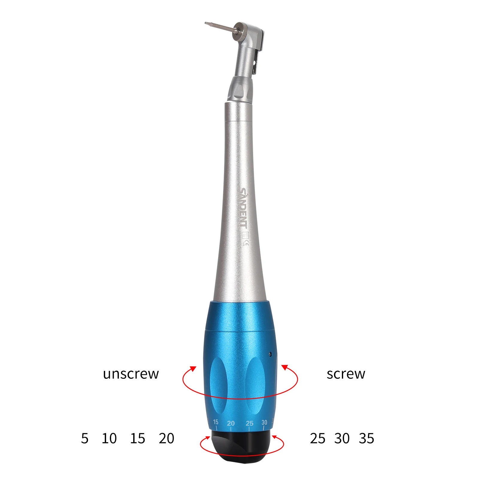 Universal Dental Torque Wrench Universal Implant Wrench Contra Angle Latch-Type Head Design 12 Drivers Precise Torque Tool