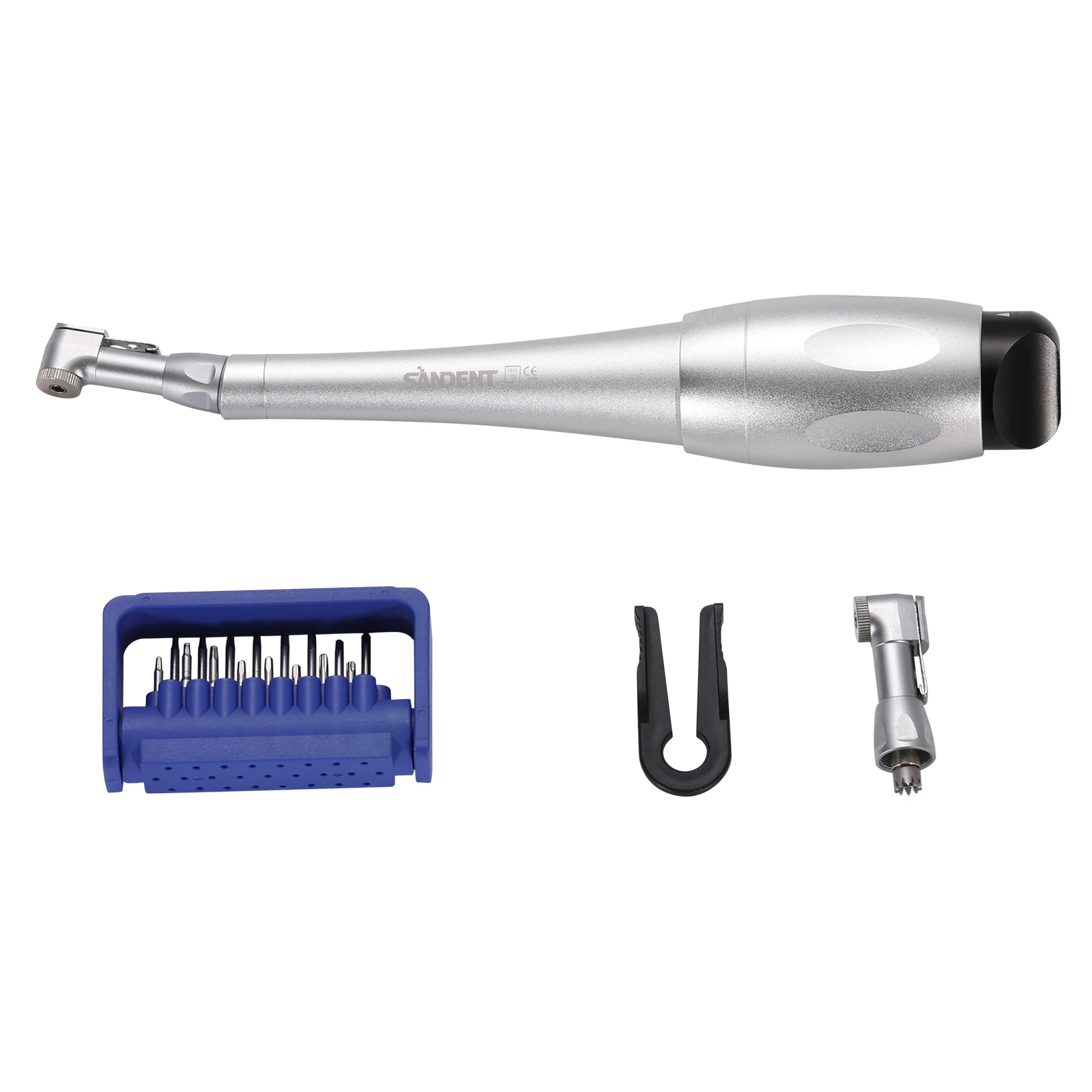 Universal Dental Torque Wrench Universal Implant Wrench Contra Angle Latch-Type Head Design 12 Drivers Precise Torque Tool