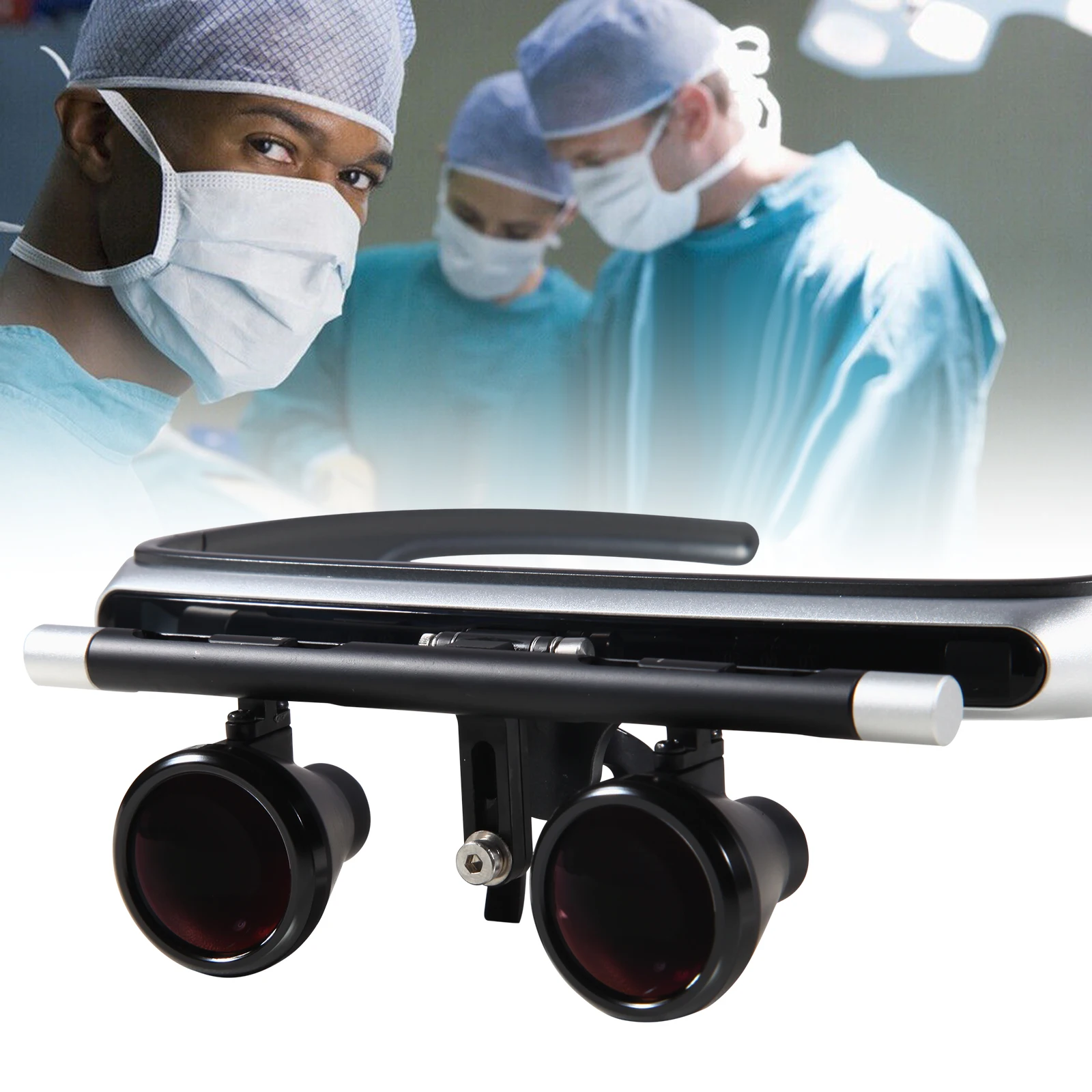 2.5/3x Dental Surgical Binocular Loupes Headband Magnifier 0°- 82° adjustment