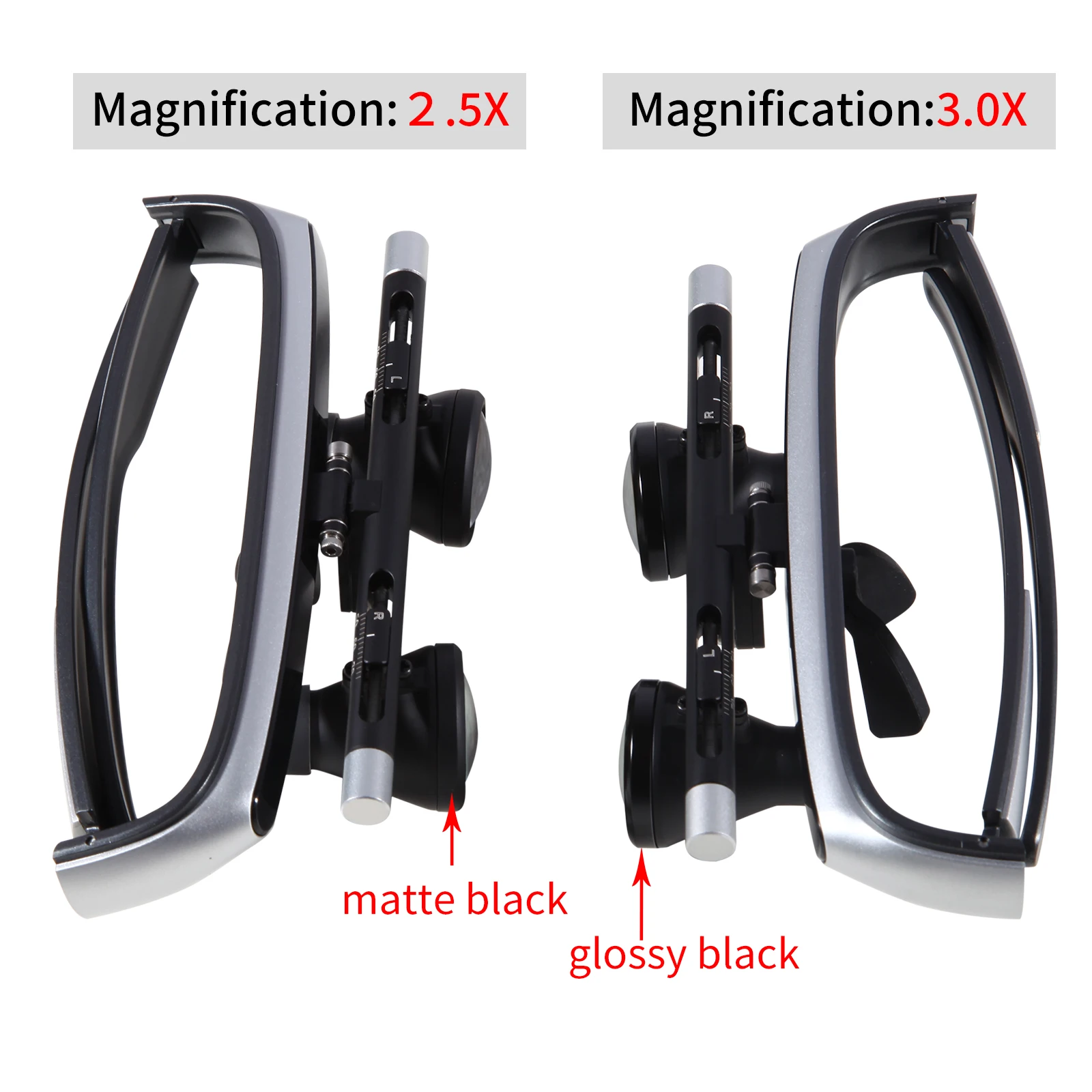 2.5/3x Dental Surgical Binocular Loupes Headband Magnifier 0°- 82° adjustment