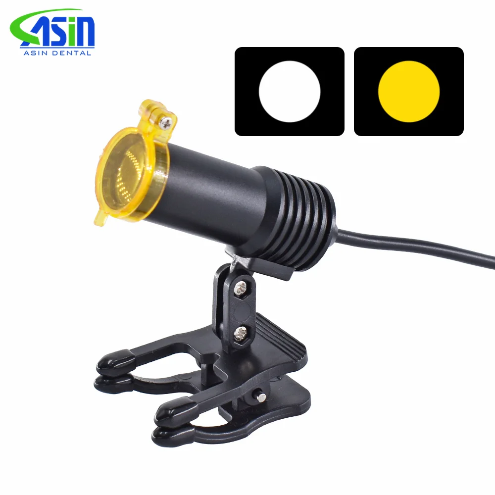 5W Headlight Belt Clip Type Headlamp with Optical Filter for Dental Loupes Lab Medical Magnifier Magnification Binocular