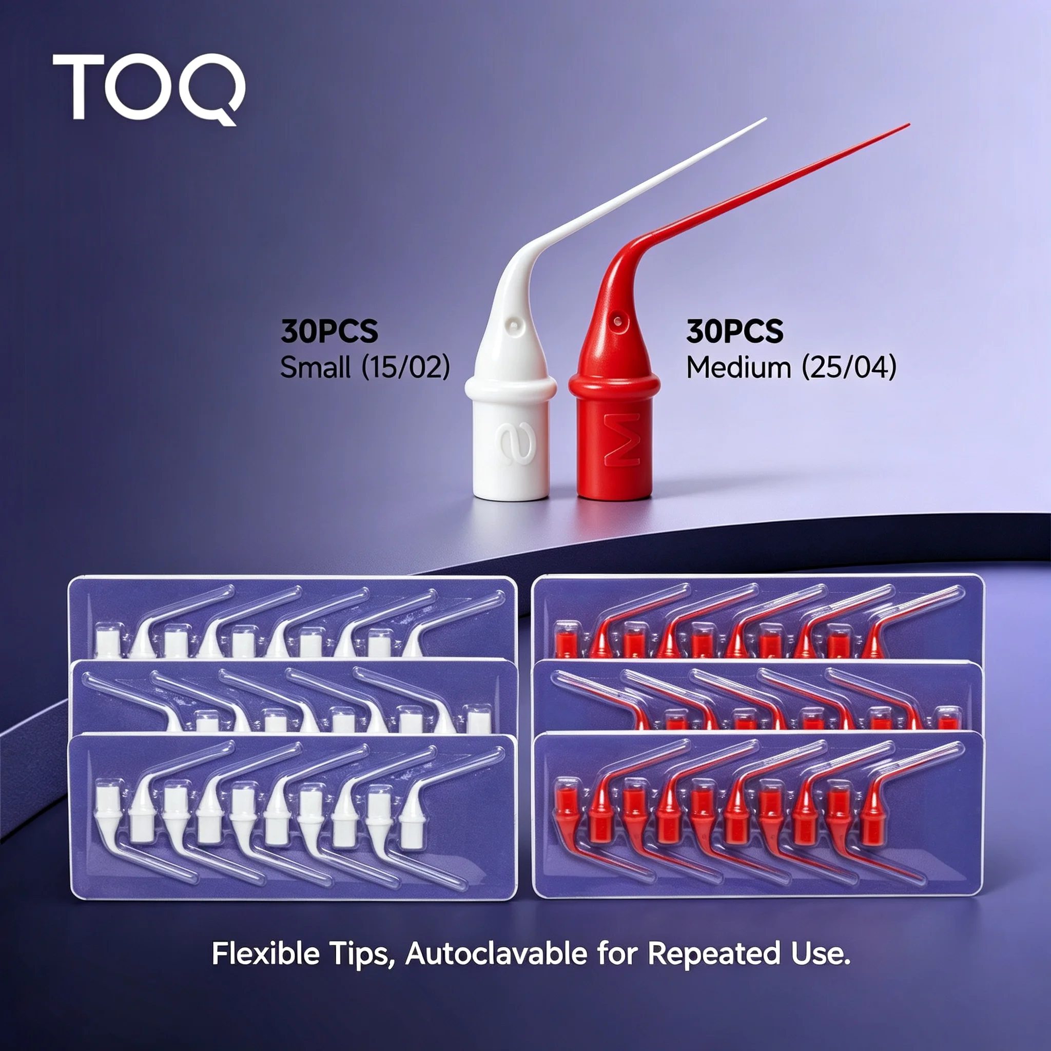 TOQ TOP Disposable Dental Endo Irrigation Tips Endodontic Sonic Activator Tip For Root Canal Cleaning Dental Clinic Consumable