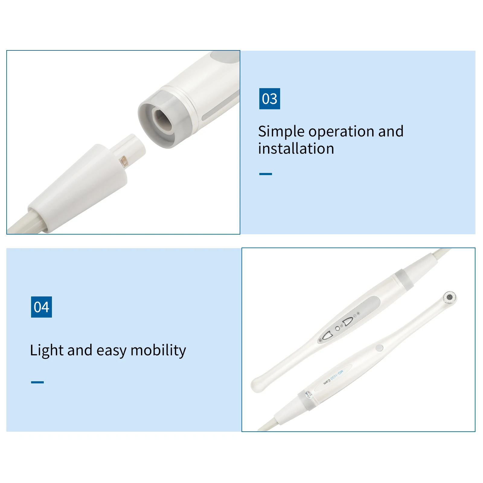 Dental Intraoral Camera USB Digital Imaging Intra Oral 1080P HD Camera 12 LED light Compatible with Win XP/7/8/10/11 for Dentist