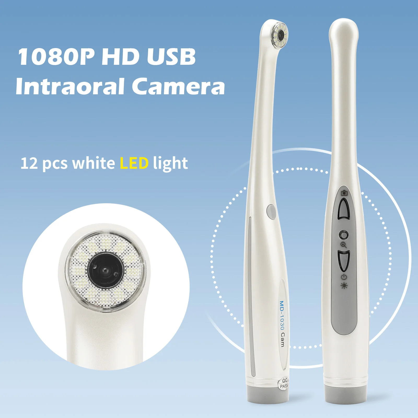 Dental Intraoral Camera USB Digital Imaging Intra Oral 1080P HD Camera 12 LED light Compatible with Win XP/7/8/10/11 for Dentist