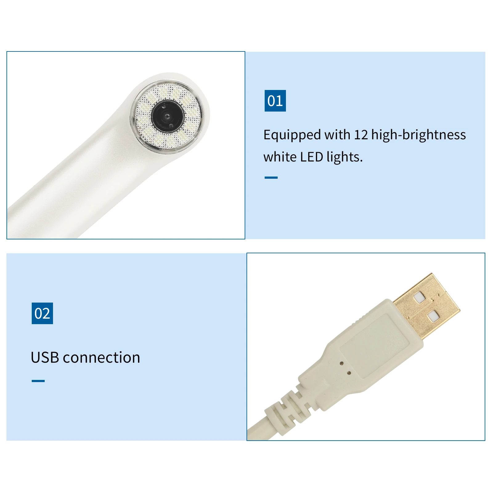Dental Intraoral Camera USB Digital Imaging Intra Oral 1080P HD Camera 12 LED light Compatible with Win XP/7/8/10/11 for Dentist