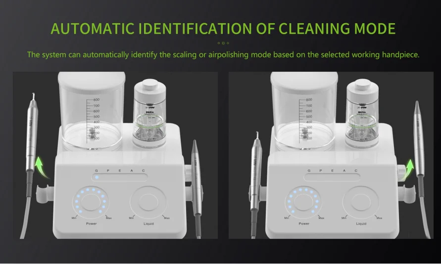 Dental LED Ultrasonic Scaler 2IN1+Air Polisher Sandblasting Ultrasonic Periodontal Therapy System Hygiene Prophy Jet DQ40