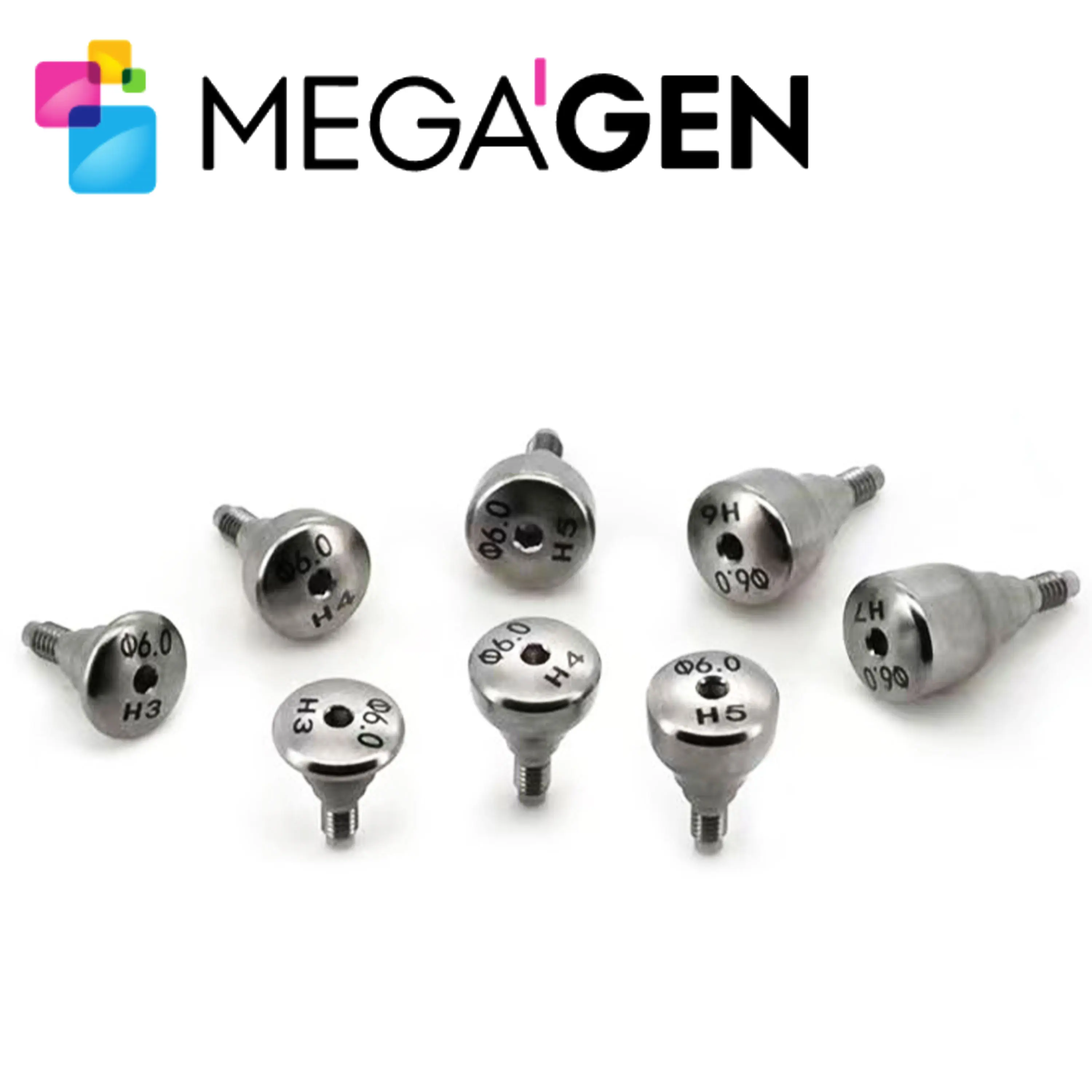 MegaGen AnyOne Implant Parts Healing Abutment Impression Coping Analog Bridge Abutment Screw Medical Grade 5 Titanium Alloy