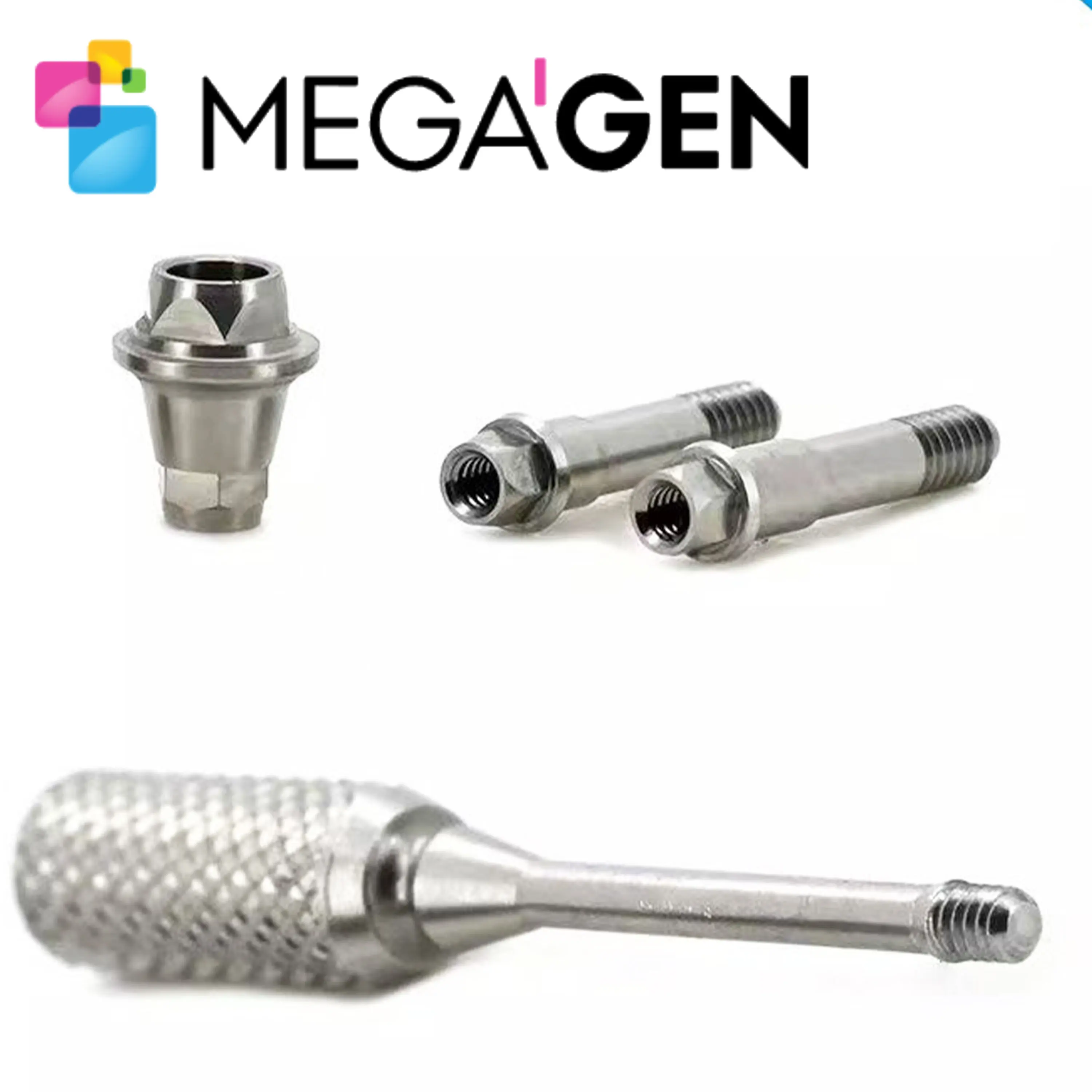 MegaGen AnyOne Implant Parts Healing Abutment Impression Coping Analog Bridge Abutment Screw Medical Grade 5 Titanium Alloy
