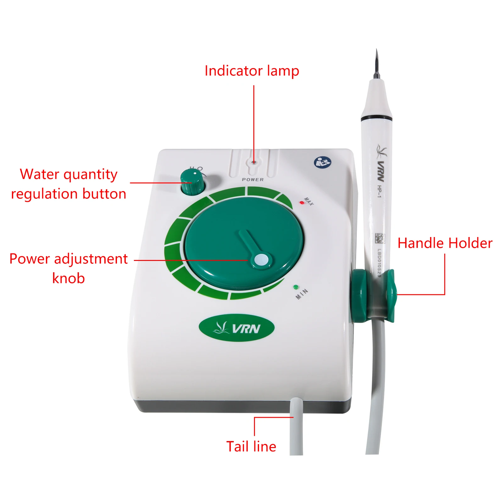 Dental Ultrasonic Piezo Scaler LED Detachable Handpiece Fit VRN EMS/ Woodpecker / Dentistry Auto-water Supply System 1000ML
