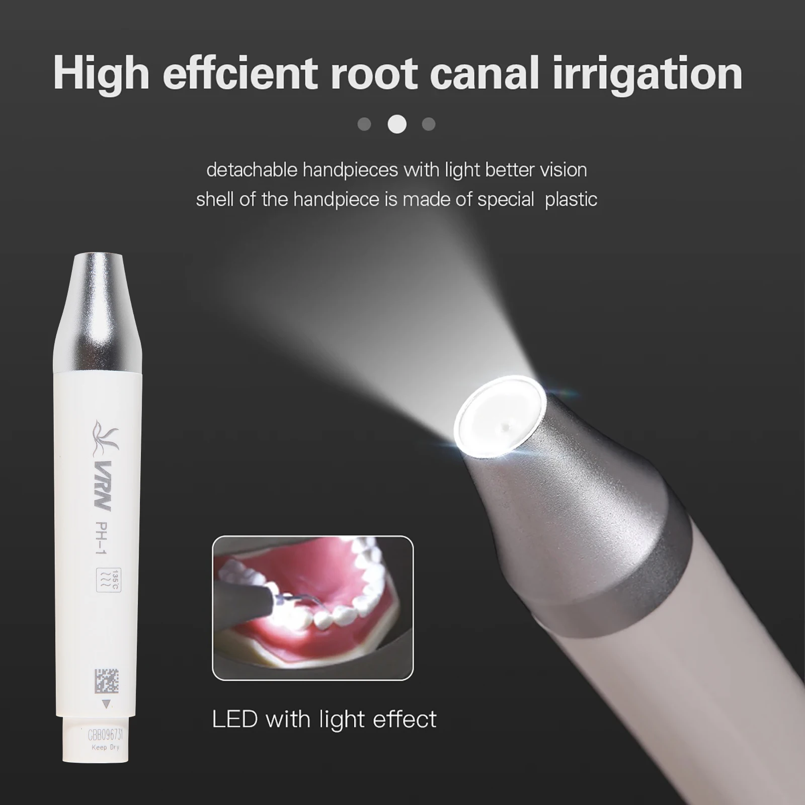 Dental Ultrasonic Piezo Scaler LED Detachable Handpiece Fit VRN EMS/ Woodpecker / Dentistry Auto-water Supply System 1000ML