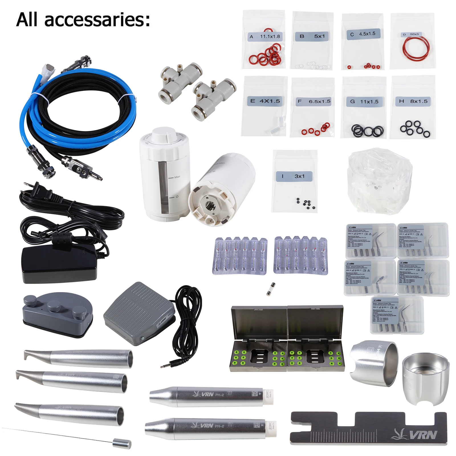 Dental Ultrasonic Piezo Scaler LED Detachable Handpiece Fit VRN EMS/ Woodpecker / Dentistry Auto-water Supply System 1000ML