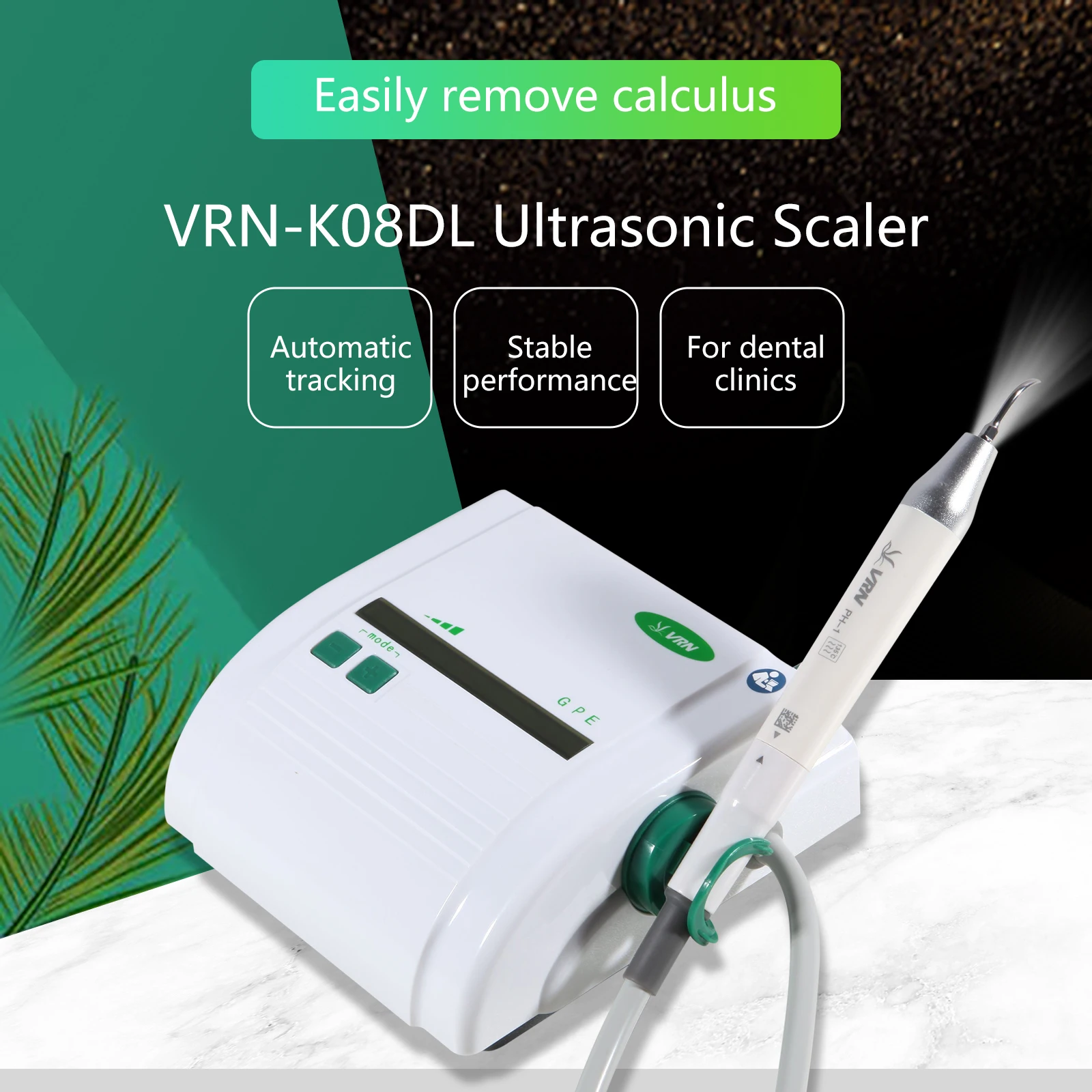 Dental Ultrasonic Piezo Scaler LED Detachable Handpiece Fit VRN EMS/ Woodpecker / Dentistry Auto-water Supply System 1000ML