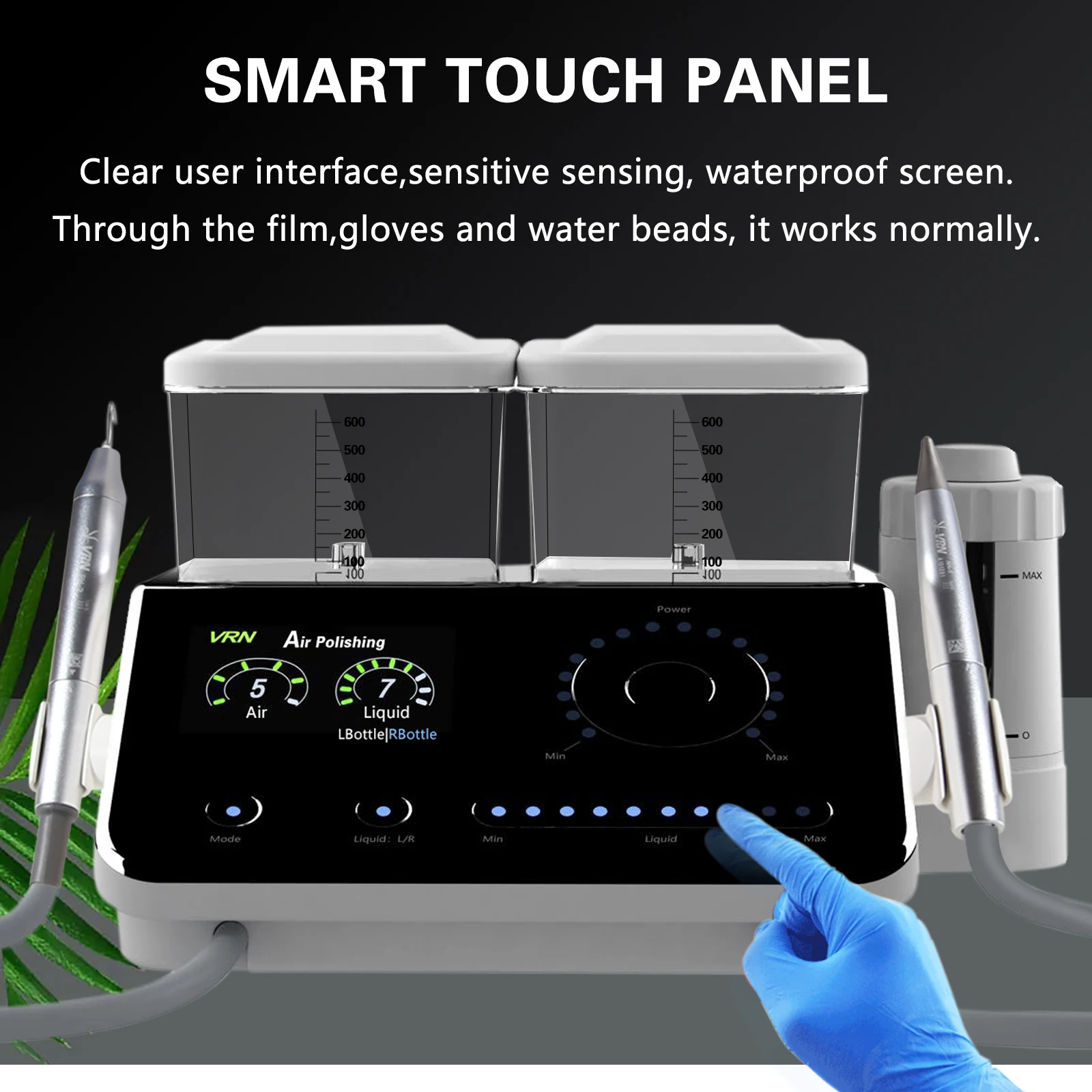 Dental Ultrasonic Piezo Scaler LED Detachable Handpiece Fit VRN EMS/ Woodpecker / Dentistry Auto-water Supply System 1000ML