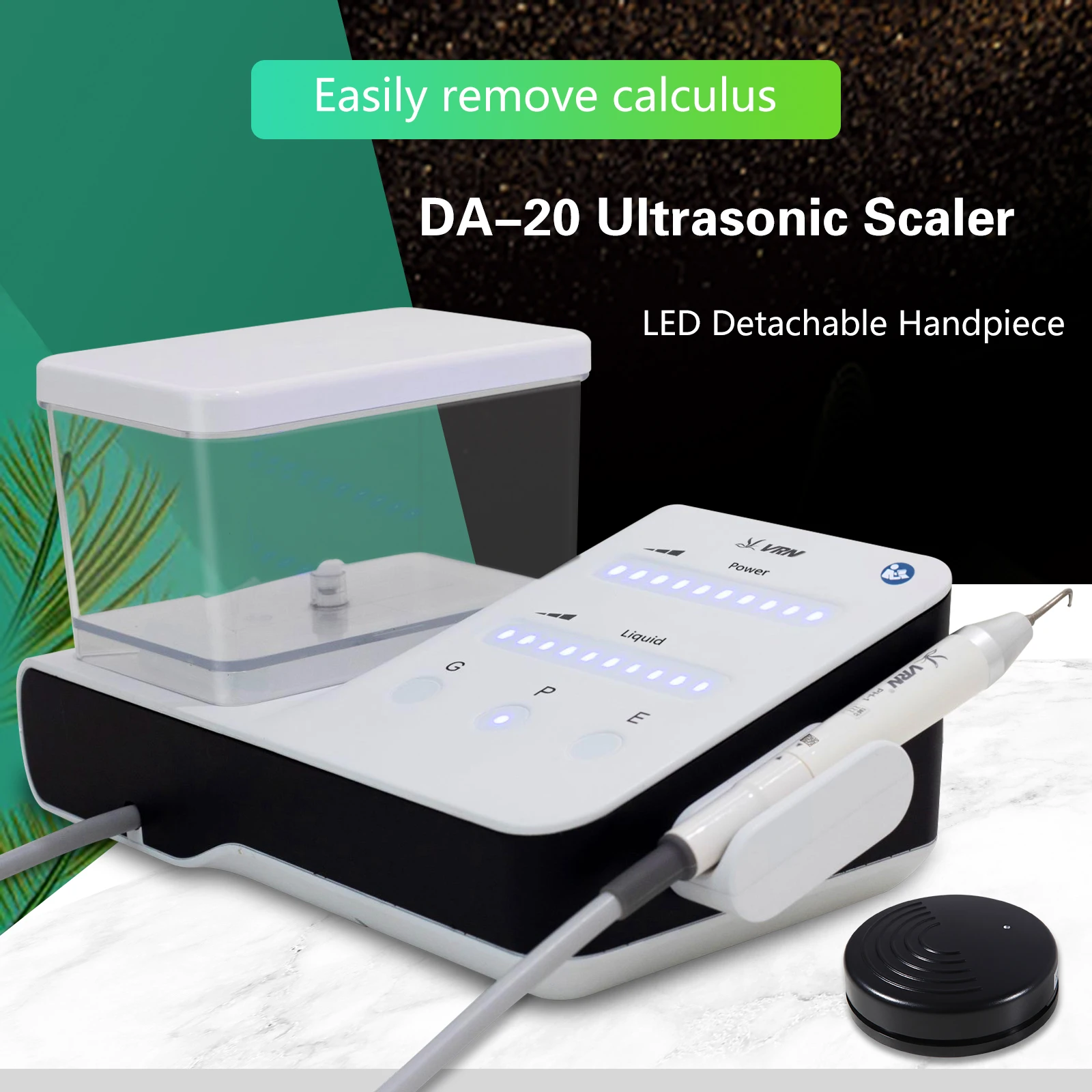 Dental Ultrasonic Piezo Scaler LED Detachable Handpiece Fit VRN EMS/ Woodpecker / Dentistry Auto-water Supply System 1000ML