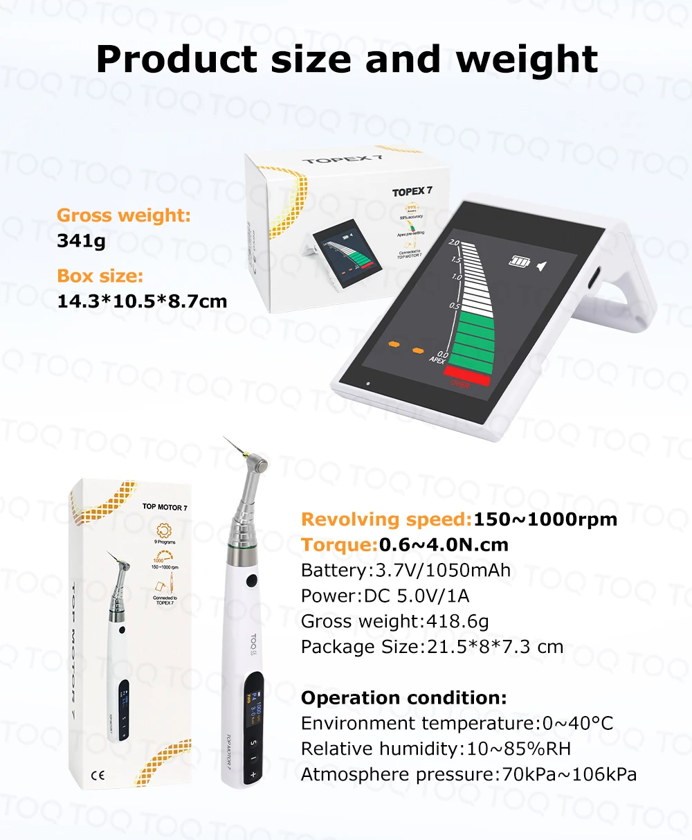 Dental Wireless Endo Motor & Apex Locator with 16: 1 Reduction Contra Angle and Auto Start & Stop New Technical Tool Endodontic