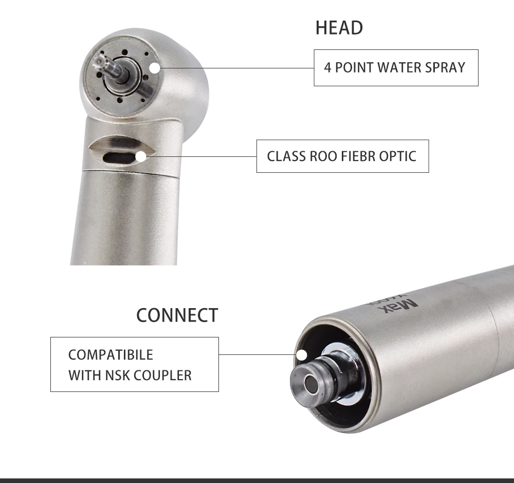 Dental Air turbine handpiece With Optic Fiber X600L/X700L high speed hand piece for dentist repair
