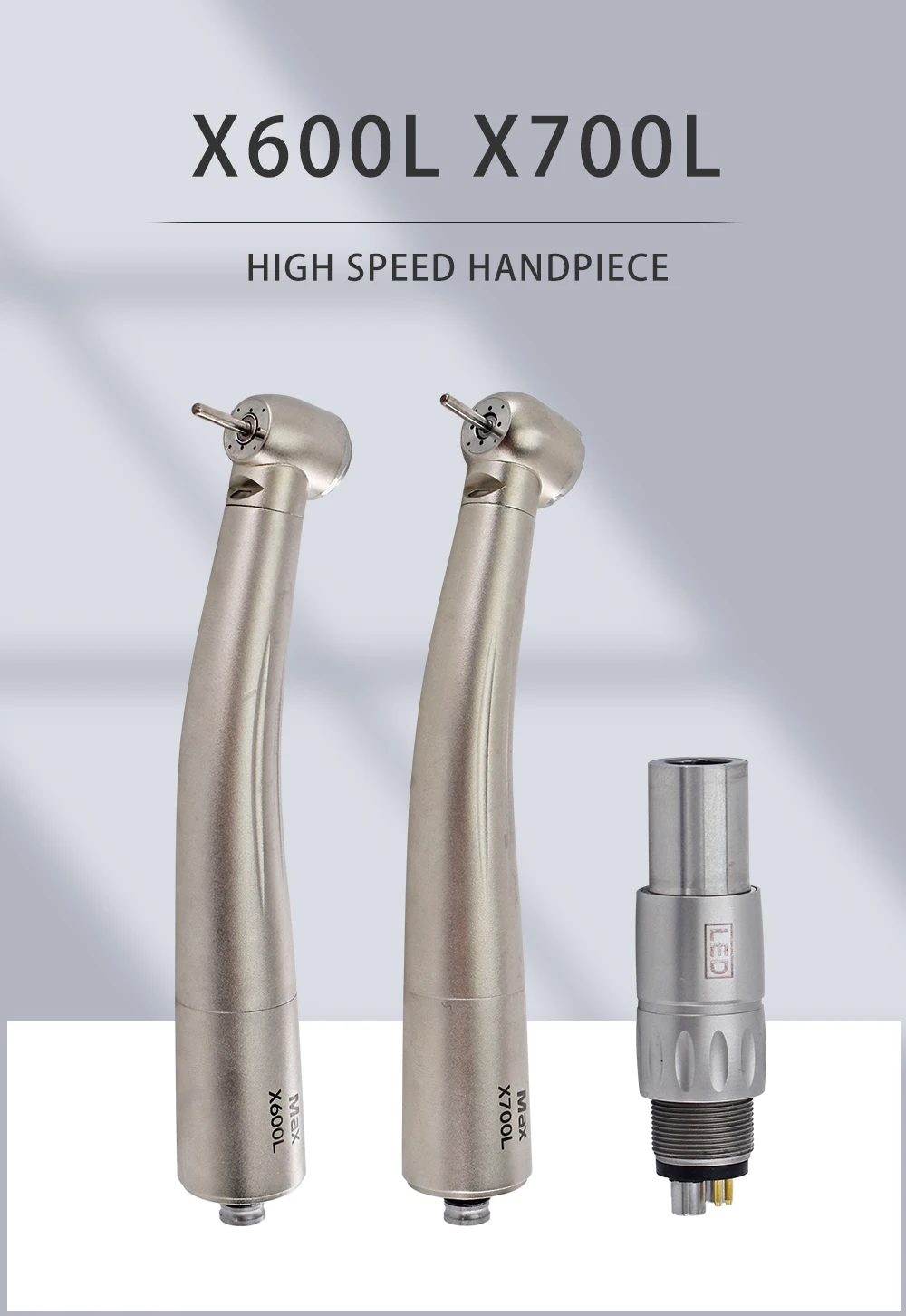 Dental Air turbine handpiece With Optic Fiber X600L/X700L high speed hand piece for dentist repair