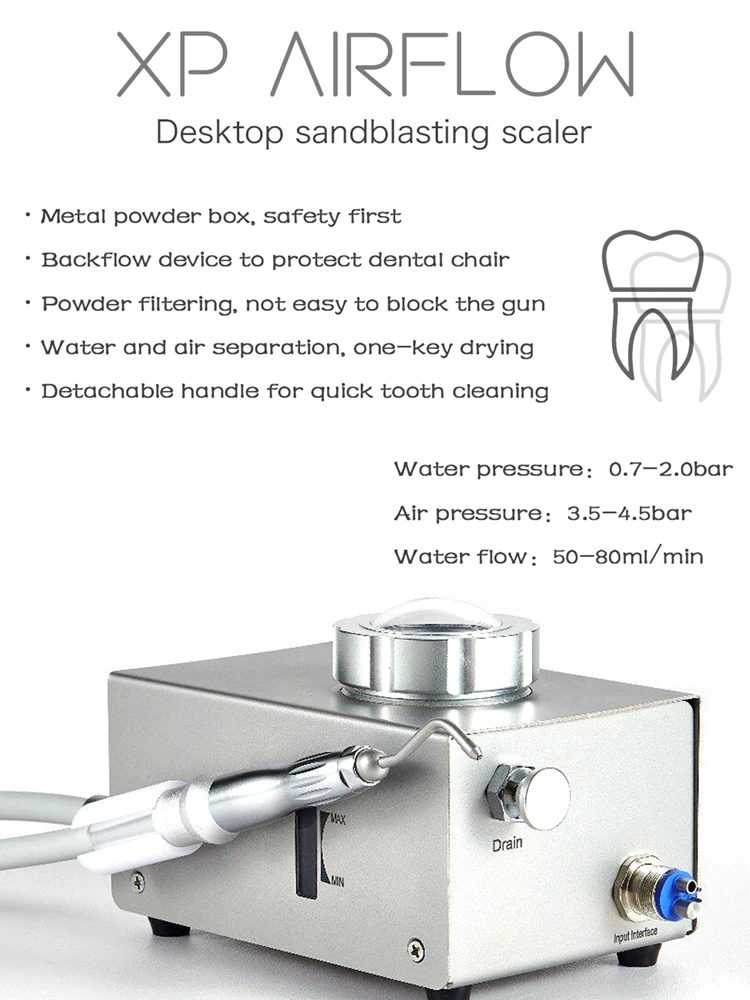 JUMTOP Dental Air Polisher Teeth Cleaning Sandblasting Scaler Machine