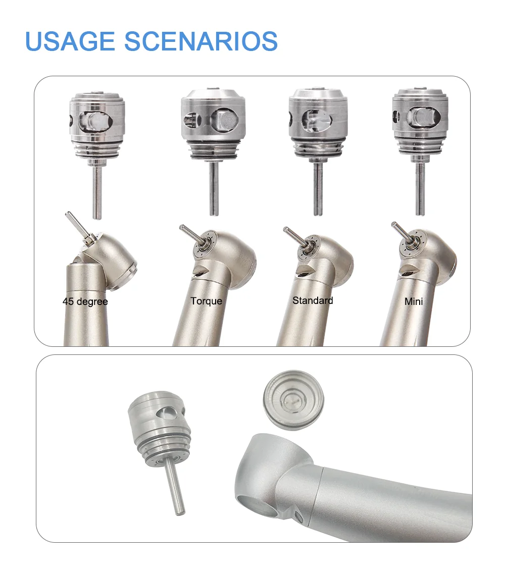 Dental Cartridge Dentist Rotor For F300 /M600L/M700L.M500L DEASIN Fiber Optic LED Push Button Torque Head High Speed Handpiece