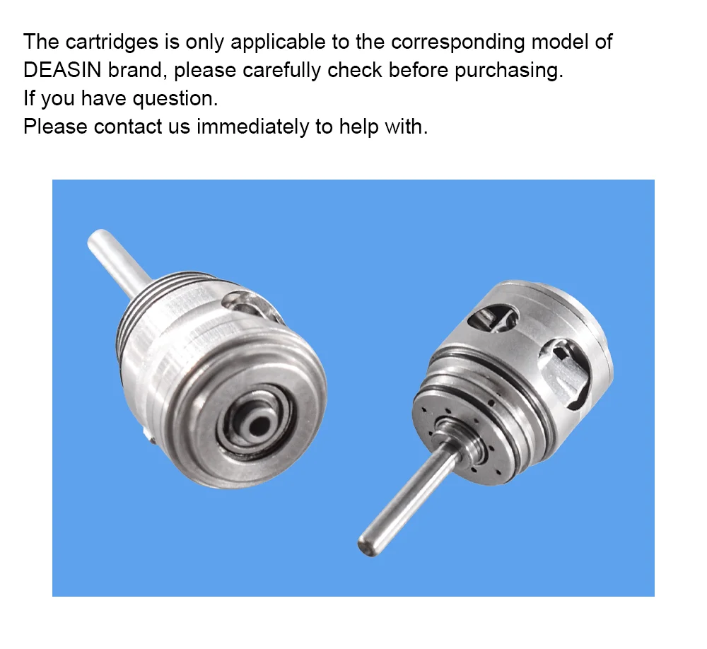 Dental Cartridge Dentist Rotor For F300 /M600L/M700L.M500L DEASIN Fiber Optic LED Push Button Torque Head High Speed Handpiece