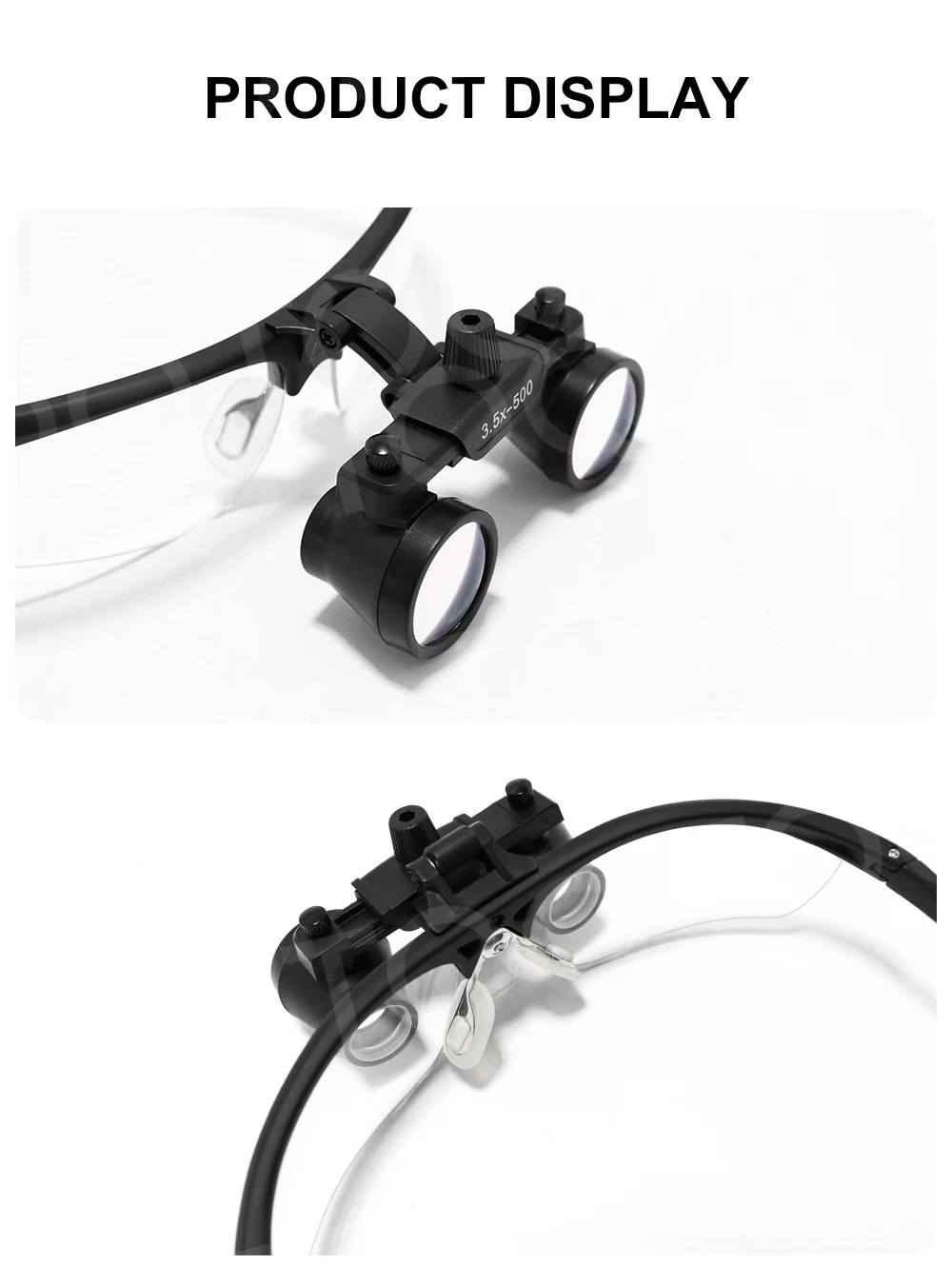 TOQ 2.5X 3.5X Binocular Dental Loupes Set with Rechargeable LED Headlight Portable Surgical Magnifying Glass Dental Lab Medical