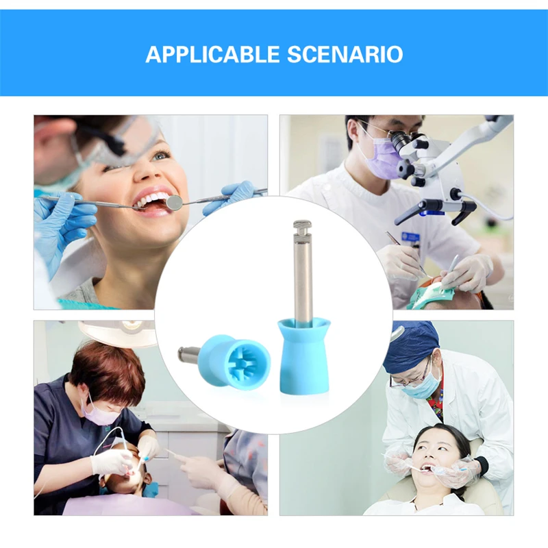 200Pcs/Pack Dental Polishing Brush Polisher Brushes Kits /Polish Cups Dentistry Teeth Latch Type Mixed Color