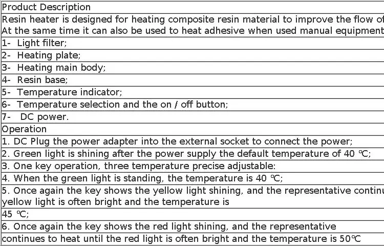 24W Dental Resin AR Heater Composite Resin Heating Composed Material Softener Warmer Dentist Equipment Keep Warm 40/45/50℃
