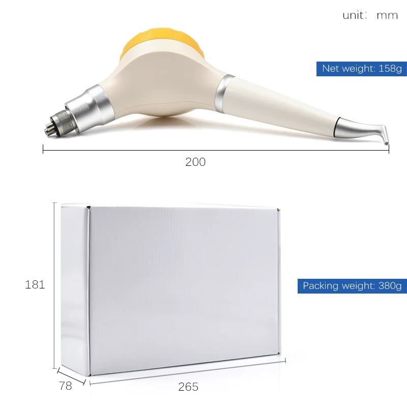 JUMTOP Dental Sandblasting Gun Air Polishing Machine Teeth Sandblasting Whitening Polisher Oral Hygiene Polishing Tool