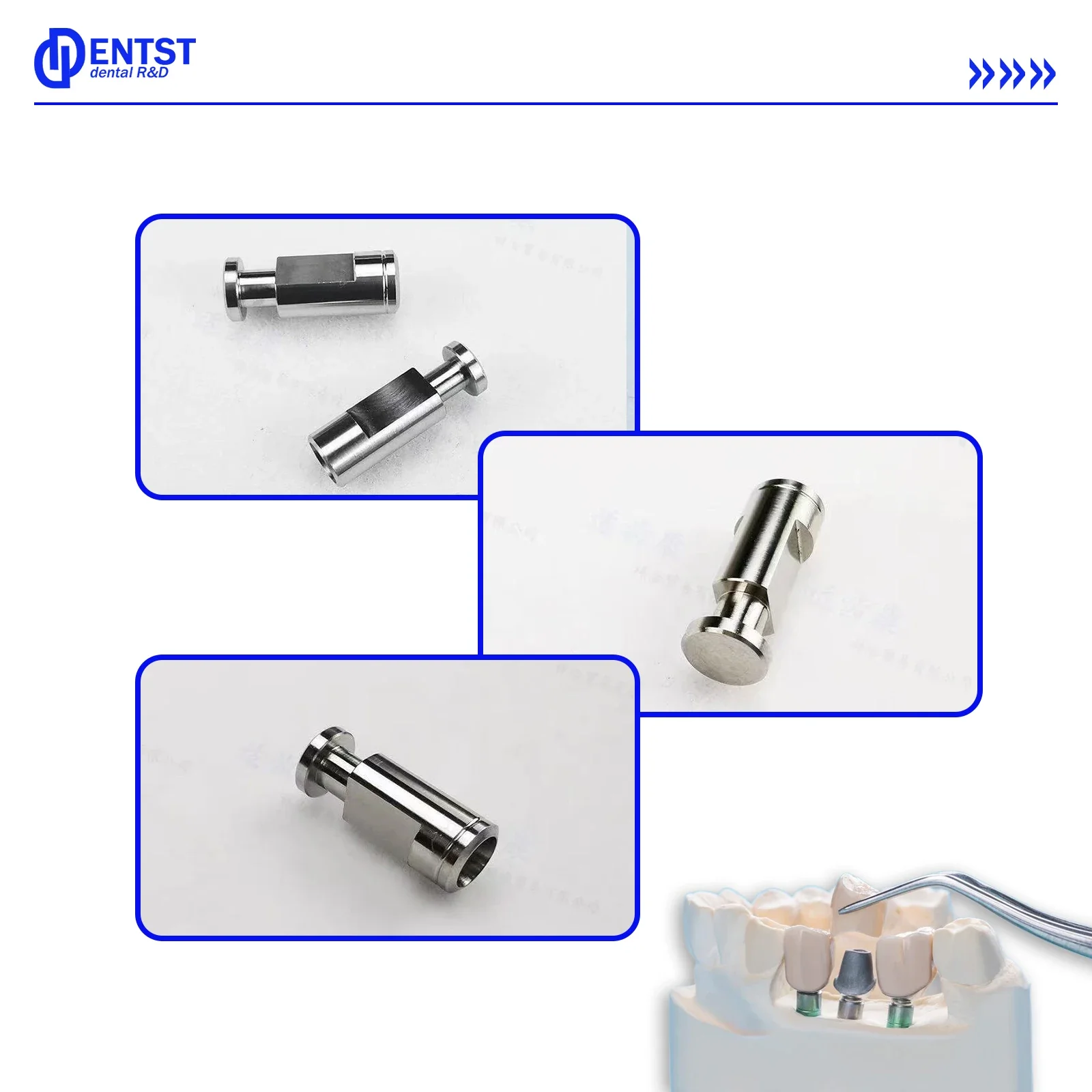 OSSTEM Dental Accessories Analog Plaster Fixture Open Tray Closed Rod Transfer Coping Abutments for DENTIUM