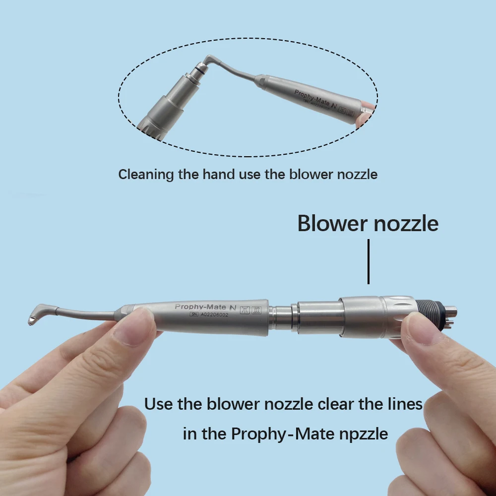 JUMTOP Dental Air Water Polisher Air Powder Spray Sandblaster Oral Hygiene Tooth Cleaning Whitening Polishing Tools