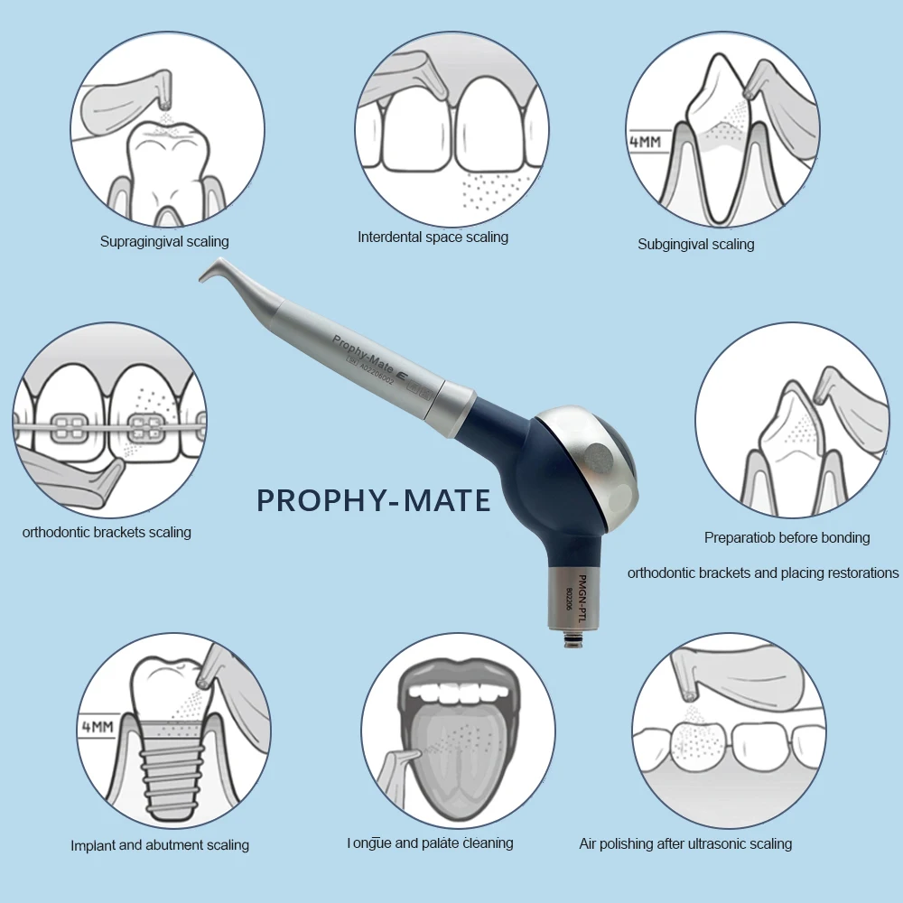 JUMTOP Dental Air Water Polisher Air Powder Spray Sandblaster Oral Hygiene Tooth Cleaning Whitening Polishing Tools