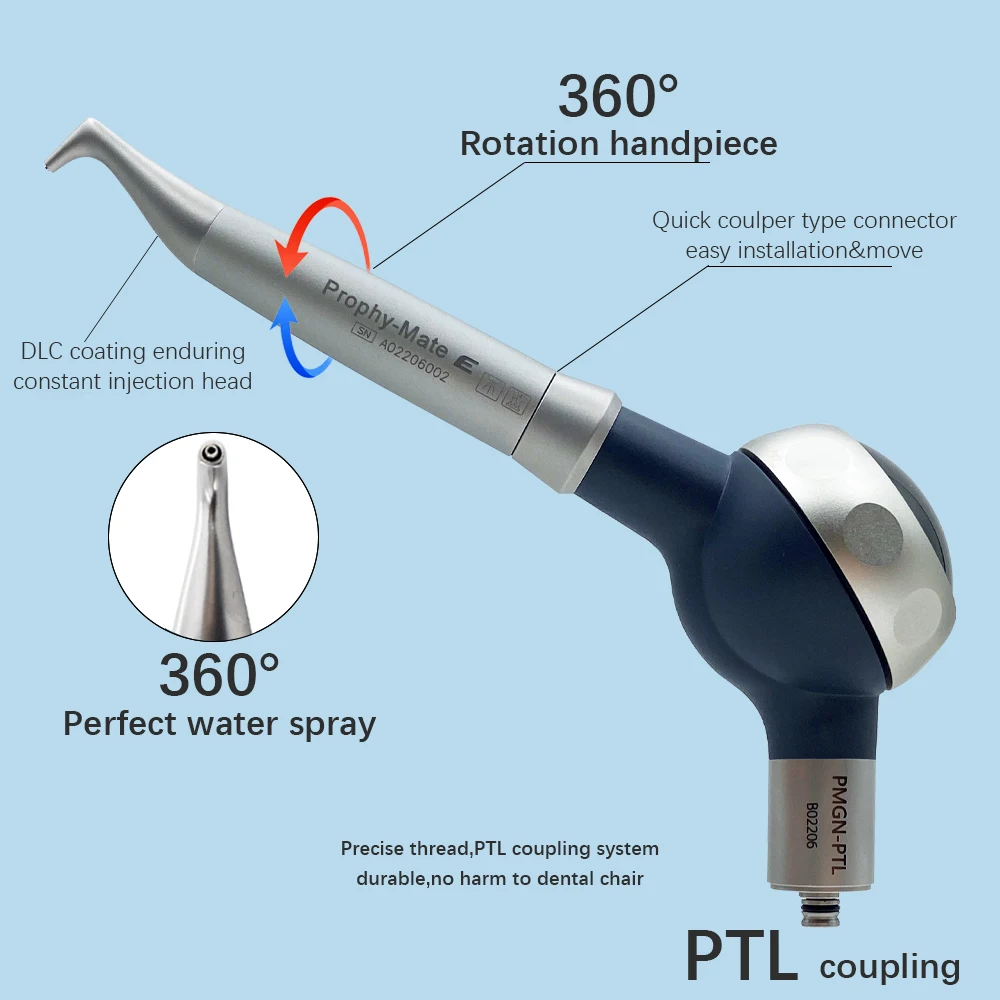 JUMTOP Dental Air Water Polisher Air Powder Spray Sandblaster Oral Hygiene Tooth Cleaning Whitening Polishing Tools