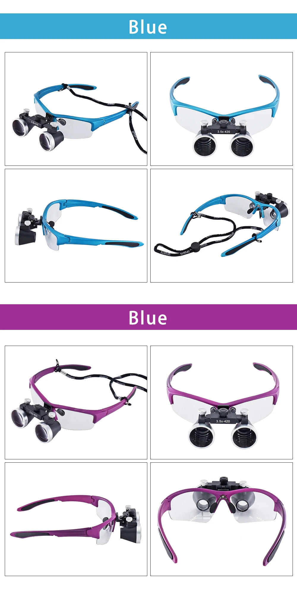 3.5X/2.5X Magnification Binocular Dental Loupe Surgery Surgical Magnifier Medical Operation Loupes