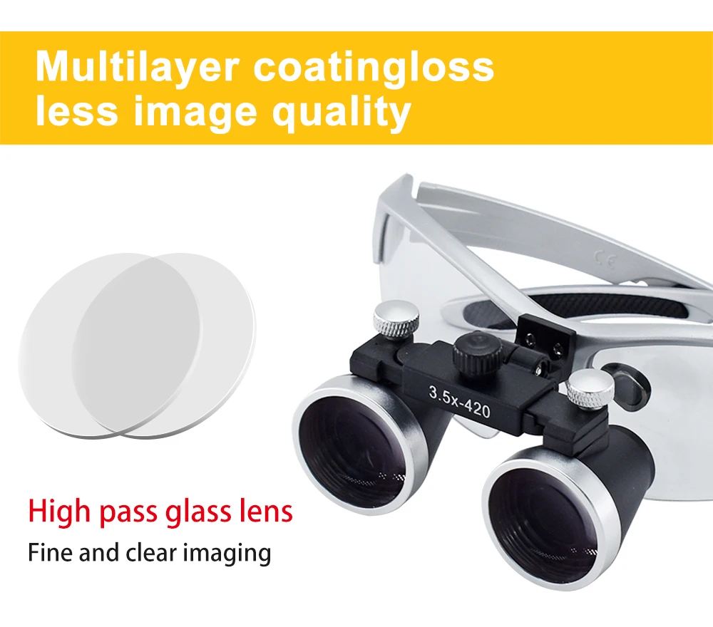 3.5X/2.5X Magnification Binocular Dental Loupe Surgery Surgical Magnifier Medical Operation Loupes